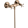 Image de hansgrohe Mitigeur de douche à deux poignées Axor Montreux AP, 1 jet, avec poignée croix, or rouge poli