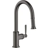 Image de hansgrohe Mitigeur évier 180 Axor Montreux avec douchette extractible, chrome noir brossé