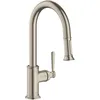 Image de hansgrohe AXOR Montreux DN 15 Mitigeur monocommande de cuisine AXOR Montreux DN 15 180 avec douchette coulissante, 16581820, Couleur: Brushed Nickel