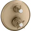 Image de hansgrohe Kit de montage Axor Montreux UP-THM, avec robinet d'arrêt, croix, bronze brossé