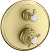 Image de hansgrohe AXOR Thermostat Montreux encastré avec vanne d'arrêt ou vanne de commutation, 16820950, Couleur: Brushed Nickel