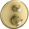 Image de hansgrohe AXOR Thermostat Montreux encastré avec vanne d'arrêt ou vanne de commutation, 16820250, Couleur: Brushed Gold Optic