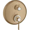 Image de hansgrohe AXOR Montreux thermostat hansgrohe AXOR Montreux encastré, robinet d'arrêt et inverseur, béquille, 2 consommateurs, 16821140, Couleur: Brushed Bronze