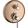 Image de hansgrohe AXOR Montreux thermostat hansgrohe AXOR Montreux encastré, robinet d'arrêt et inverseur, béquille, 2 consommateurs, 16821300, Couleur: Polished Red Gold