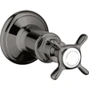 Image de hansgrohe Axor Montreux kit de montage prêt à poser, vanne d'arrêt encastrée, avec croix, chrome poli bleu