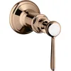 Image de hansgrohe AXOR Montreux robinet d'arrêt encastré Montreux, poignée à levier, 16872300, Couleur: Polished Red Gold