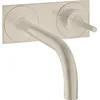 Image de hansgrohe AXOR Uno mitigeur monocommande de lavabo encastré, plaque pour montage mural, saillie 165mm, 38112820, Couleur: Brushed Nickel