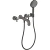 Image de hansgrohe AXOR Citterio Mélangeur bain 3 trous avec poignées croisées, 39447340, Couleur: Brushed Black Chrome