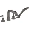 Image de hansgrohe AXOR Citterio Armature d'arête de carrelage à 4 trous avec béquilles, 39454340, Couleur: Brushed Black Chrome
