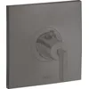 Image de hansgrohe AXOR Citterio Thermostat 59 l/min Thermostat encastré à haut débit, poignée à levier, 39711340, Couleur: Brushed Black Chrome