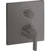 Image de hansgrohe AXOR Citterio thermostat encastré avec vanne d'arrêt/changeur, béquilles, 2 consommateurs, 39720340, Couleur: Brushed Black Chrome