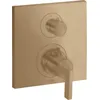 Image de hansgrohe AXOR Citterio thermostat encastré avec vanne d'arrêt/changeur, béquilles, 2 consommateurs, 39720140, Couleur: Brushed Bronze