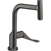Image de hansgrohe AXOR Citterio DN15 Mitigeur monocommande de cuisine Select 230 avec bec extractible, 39861340, Couleur: Brushed Black Chrome