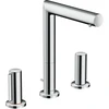 Image de hansgrohe Robinet lavabo 3 trous 200 Axor Uno A 183 mm, avec poignée Z, tirette, sans bec