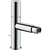 Image de hansgrohe Mitigeur monocommande bidet Axor Uno A 124 mm, avec poignée, tirette, chromé mat