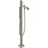 Image de mitigeur bain/douche, set de finition pour montage au sol, nickel brossé