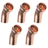 Image de IBP Bänninger - Raccord Cuivre à sertir - Lot de raccord cuivre à sertir - 5 Courbes 45° Mâle/Femelle Ø14