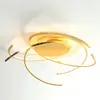 Image de Escale Plafonnier LED Space feuilles d’or 55 cm