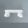 Image de Escale Spot LED BRUSH, blanc, 30 cm, à 2 lampes, métal, à intensité variable, 2 700 K