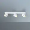 Image de Escale Spot LED BRUSH, blanc, 50 cm, à 3 lampes, métal, à intensité variable, 2 700 K
