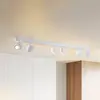 Image de Escale Spot LED BRUSH, blanc, 110 cm, à 6 lampes, métal, à intensité variable 2 700 K
