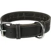 Image de TRIXIE Collier en Cuir Rustic Taille M : Tour de Cou 38 47 cm/40 mm en Noir - Collier en Cuir Cousu pour Chiens de Taille Moyenne, Design Classique, Mise en Laisse Douce