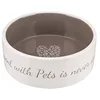 Image de TRIXIE Mangeoire en Céramique avec Coeur Crème-Taupe pour Petit Animal Diamètre 16 cm 0,8 L