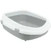 Image de Bac à litière - TRIXIE - Primo XXL - Avec rebords - 56 x 25 x 71 cm - Gris clair/ Blanc
