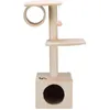 Image de TRIXIE arbre à chat San Fernando 106 cm en beige   arbre à chat multi-niveaux avec surfaces de couchage douillettes et griffoirs robustes, confortable & stable