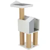 Image de TRIXIE Arbre à Chat BE Nordic Jonte 115 cm en Gris/Blanc   Arbre à Chat Multi-Niveaux avec Tronc en sisal & Grotte comme espaces de Retraite   Douillet & Stable