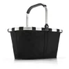 Image de reisenthel carrybag - cabas courses avec cadre aluminium stable, poignée rabattable, poche intérieure zippée, pliable, capacité 22l, polyester de haute qualité, déperlant, en black