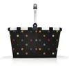 Image de reisenthel carrybag - cabas courses avec cadre aluminium stable, poignée rabattable, poche intérieure zippée, pliable, capacité 22l, polyester de haute qualité, déperlant, en dot pattern