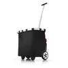 Image de reisenthel carrycruiser - Cabas à roulettes avec Cadre Aluminium Stable, Bretelle de Transport, Pochette intérieure en Filet Amovible, capacité 40l, Polyester déperlant, Black