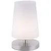 Image de Paul Neuhaus LED-Tischleuchte, Blanc-Acier, avec Abat-Jour Délicat, Incl. Touchdimmer, 3W, 235lm, G9 (4146-55)