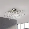 Image de Paul Neuhaus plafonnier Icicle, suspension en verre, 4 lampes, argenté
