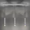 Image de Suspension LED PURE Vega, trois cylindres, aluminium