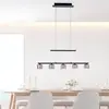 Image de Paul Neuhaus Suspension LED Hydra, noir, verre, 80 cm