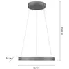 Image de Suspension LED PURE E-Loop, gris mystique, Ø 70 cm, aluminium, CCT