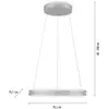 Image de Suspension LED PURE E-Loop, pierre, Ø 70 cm, aluminium, CCT