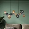 Image de Paul Neuhaus Suspension Popsicle, verre, longueur 85 cm, G9