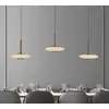 Image de Suspension LED PURE Vitrum, verre brun/opale et aluminium, à 3 lampes