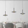 Image de PURE Suspension LED Vitrum, gris, verre/aluminium 3 lampes