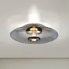 Image de Plafonnier LED PURE Vitrum, gris, verre/aluminium, Ø 45 cm