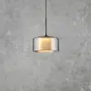 Image de Paul Neuhaus Suspension LED Rika, Ø 15 cm, verre, intensité variable