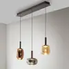Image de Paul Neuhaus, Suspension LED Irides, longueur 90 cm, multicolore, verre