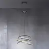 Image de Suspension LED PURE E-Flying Rings, gris mystique, Ø110cm, CCT