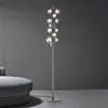 Image de PURE Lampe sur pied LED Popup, gris Aluminium/Verre Variateur à intensité