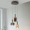 Image de Paul Neuhaus Suspension LED Irides, Ø 43 cm, multicolore, verre
