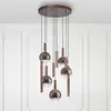 Image de Suspension LED Bowl Paul Neuhaus, Ø 63 cm, marron/gris