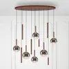 Image de Suspension LED Bowl Paul Neuhaus, Ø 120 cm, marron/gris